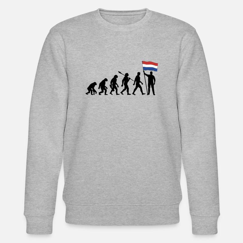 Holland - Evolution - Flagge - Nation - Stanley/Stella Unisex Bio-Sweatshirt CHANGER  - Grau meliert