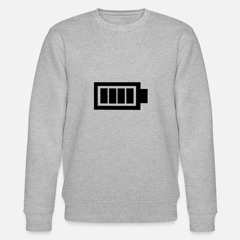 Full battery - Stanley/Stella Unisex Bio-Sweatshirt CHANGER  - Grau meliert