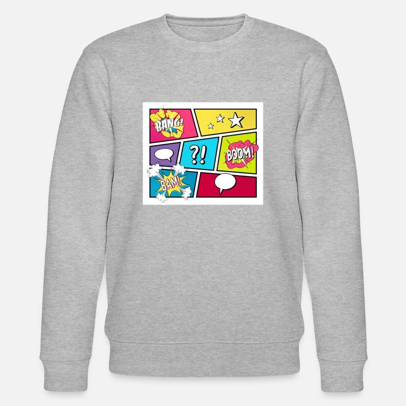 COMICSTREIFEN Popart - Stanley/Stella Unisex Bio-Sweatshirt CHANGER - Grau meliert
