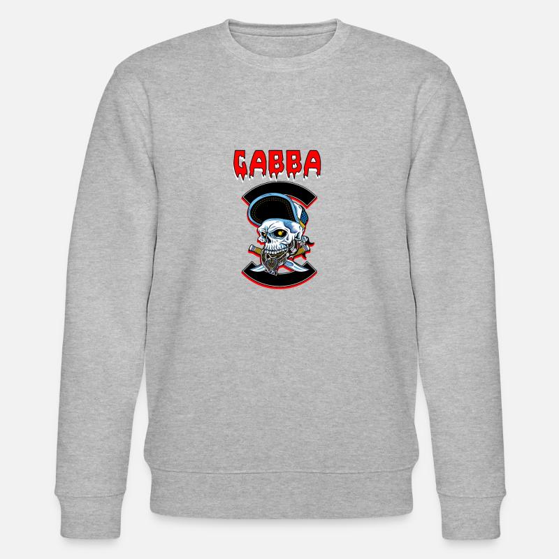 Gabba mit Schädel - Stanley/Stella Unisex Bio-Sweatshirt CHANGER  - Grau meliert