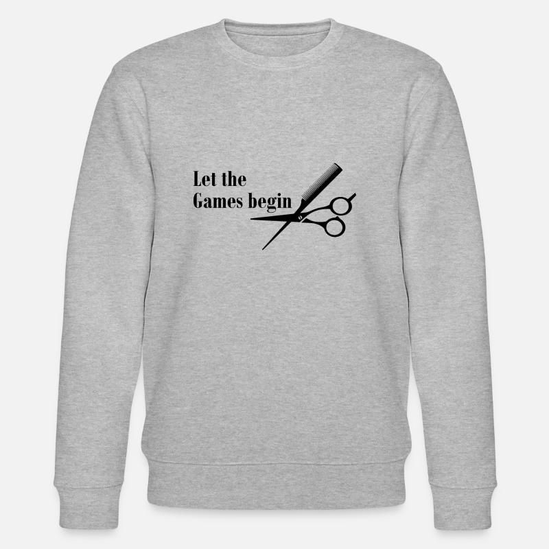 Coiffeur Que les jeux commencent - Sweat bio CHANGER Stanley/Stella Unisexe - gris chiné