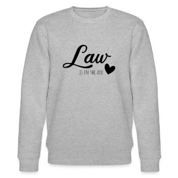 law is in the air - Stanley/Stella CHANGER Unisex Organic Sweatshirt - heather grey - Front - Nik (191cm) & Marisol (170cm)
