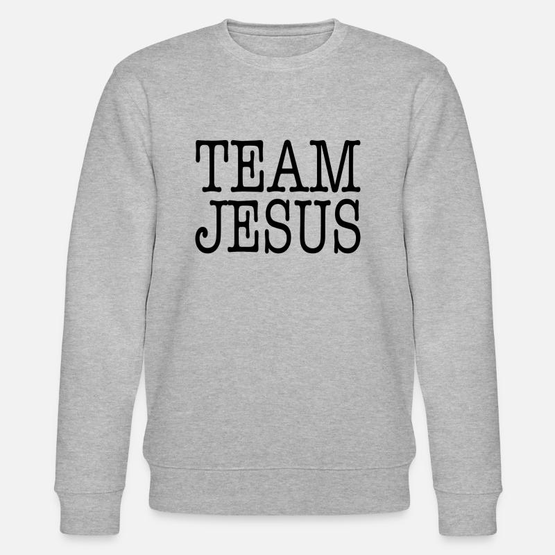 Team Jesus Geschenkidee - Stanley/Stella Unisex Bio-Sweatshirt CHANGER  - Grau meliert