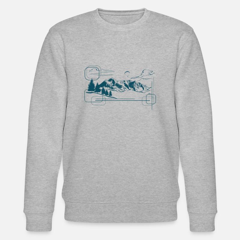 Design in den Bergen - Stanley/Stella Unisex Bio-Sweatshirt CHANGER - Grau meliert