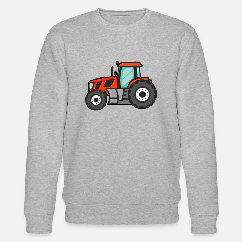 Großer Roter Traktor - Stanley/Stella Unisex Bio-Sweatshirt CHANGER - Grau meliert