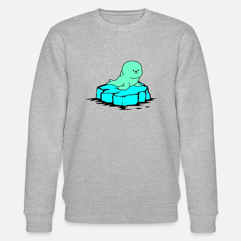 Phoque banquise - Sweat bio CHANGER Stanley/Stella Unisexe - gris chiné