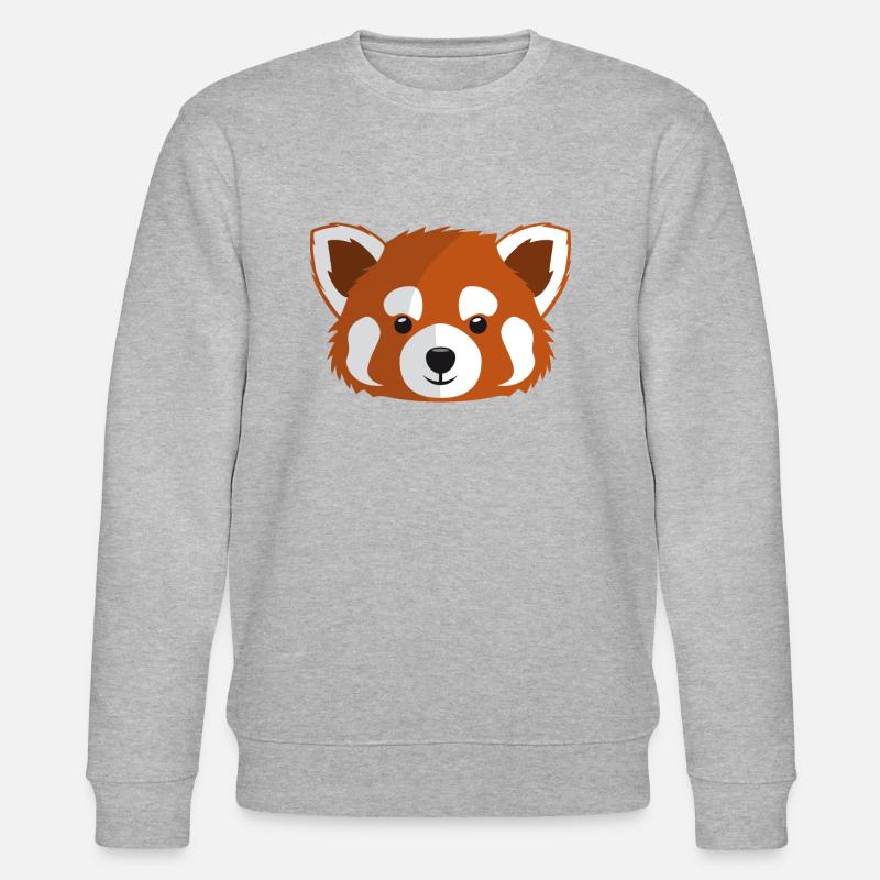 roter Panda / kleiner Panda - Stanley/Stella Unisex Bio-Sweatshirt CHANGER  - Grau meliert