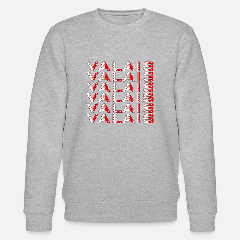 valais - Stanley/Stella Unisex Bio-Sweatshirt CHANGER  - Grau meliert
