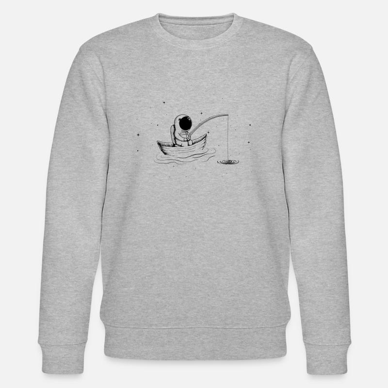 Fishing In Space - Stanley/Stella Unisex Bio-Sweatshirt CHANGER  - Grau meliert