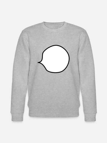 Sprechblase für eigenen Text - Stanley/Stella Unisex Bio-Sweatshirt CHANGER - Grau meliert