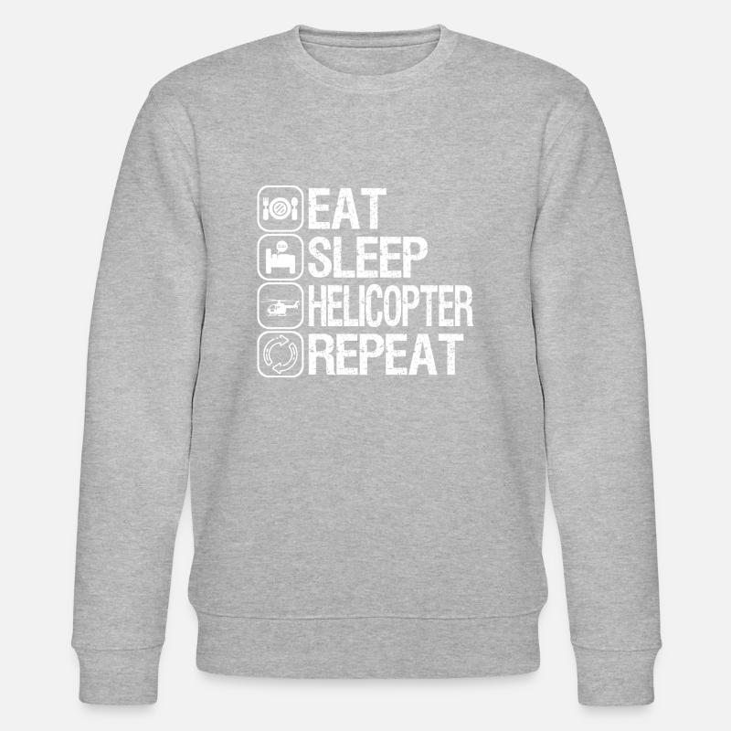 Helikopter - Stanley/Stella Unisex Bio-Sweatshirt CHANGER  - Grau meliert