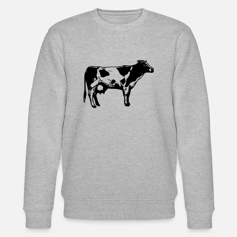 cow logo - Stanley/Stella CHANGER Unisex Organic Sweatshirt - heather grey