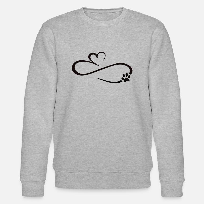 unendliche Hunde Liebe - Stanley/Stella Unisex Bio-Sweatshirt CHANGER  - Grau meliert