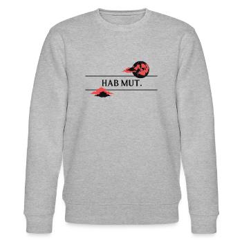 hab Mut - Stanley/Stella Unisex Bio-Sweatshirt CHANGER  - Grau meliert - Vorne - Nik (191cm) & Marisol (170cm)