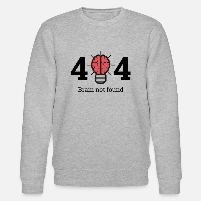 404 - brain not found - Stanley/Stella Unisex Bio-Sweatshirt CHANGER  - Grau meliert