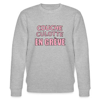 Couche-culotte en grève rose - Sweat bio CHANGER Stanley/Stella Unisexe - gris chiné - Devant - Nik (191cm) & Marisol (170cm)
