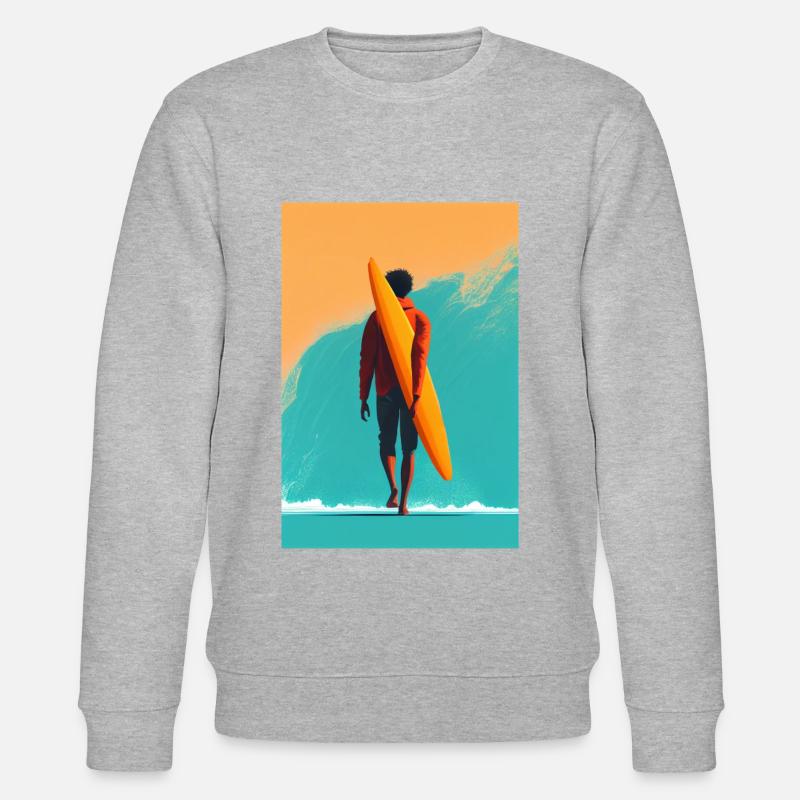 Le Surfeur 2.0 - Sweat bio CHANGER Stanley/Stella Unisexe - gris chiné