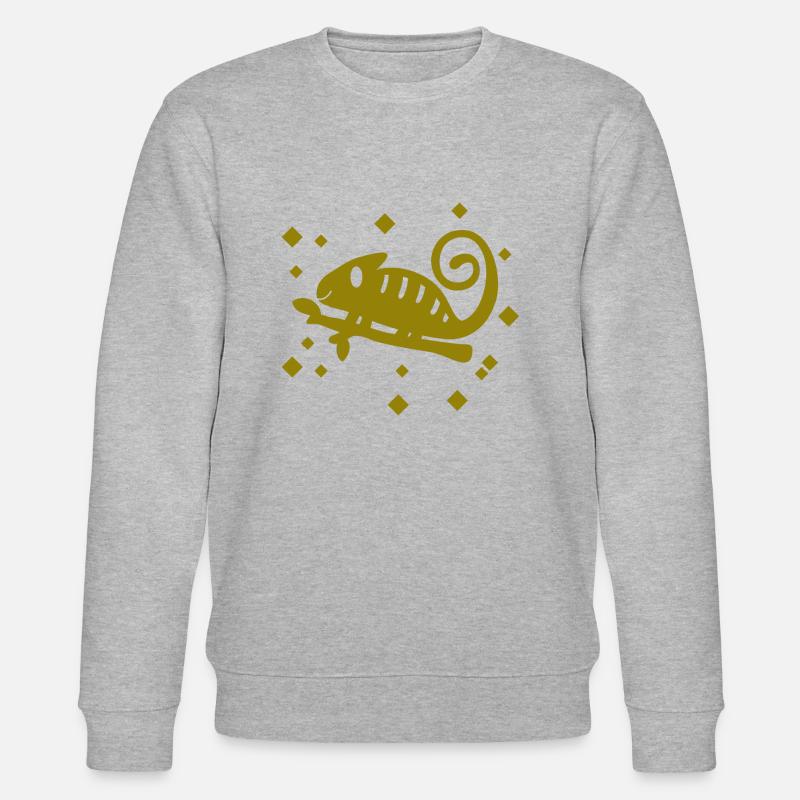 Gecko - Amphibie Tier - Stanley/Stella Unisex Bio-Sweatshirt CHANGER - Grau meliert
