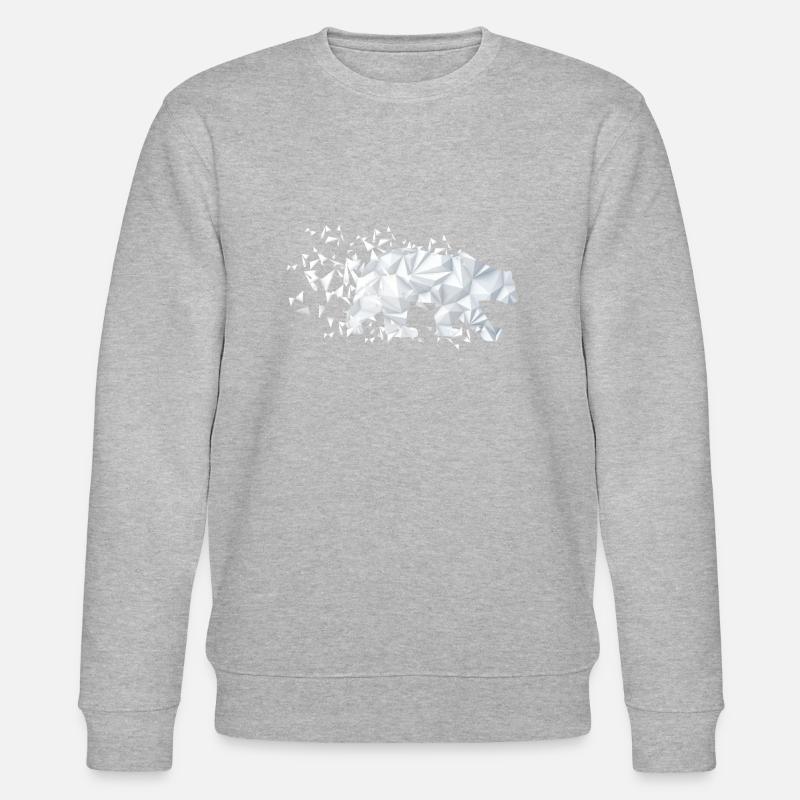 Polar bear environment climate - Stanley/Stella CHANGER Unisex Organic Sweatshirt - heather grey