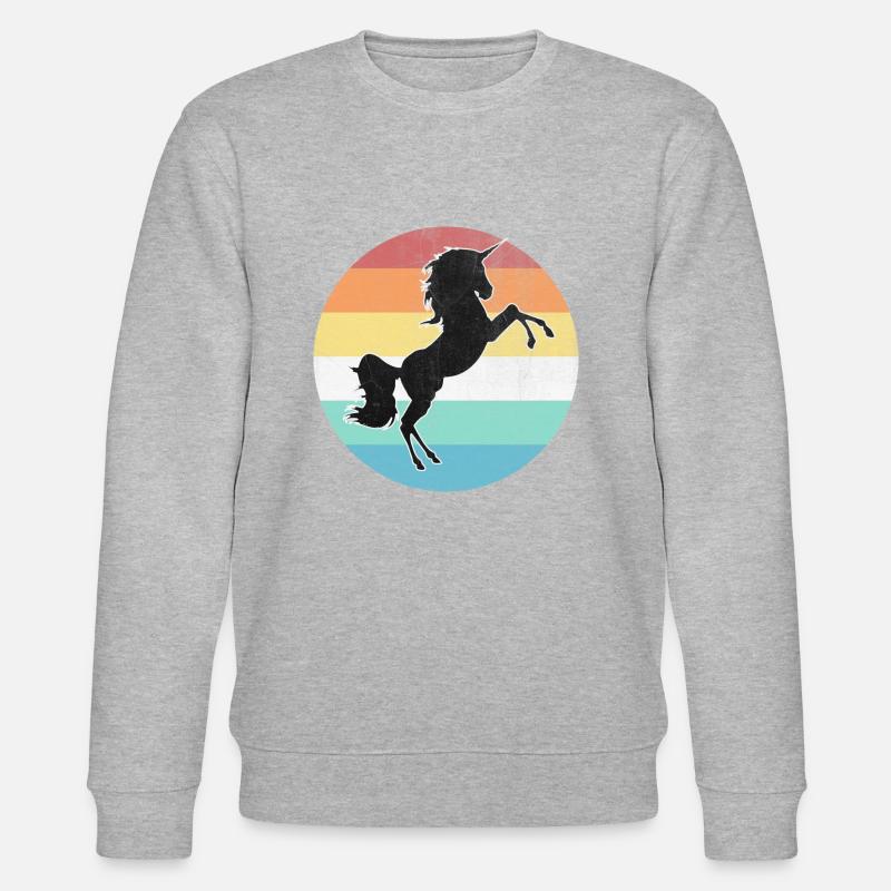 Einhorn - Stanley/Stella Unisex Bio-Sweatshirt CHANGER  - Grau meliert