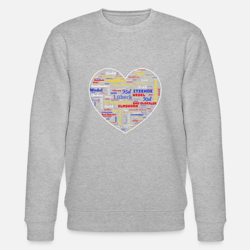 Schleswig Holstein Städte Geschenk - Stanley/Stella Unisex Bio-Sweatshirt CHANGER  - Grau meliert