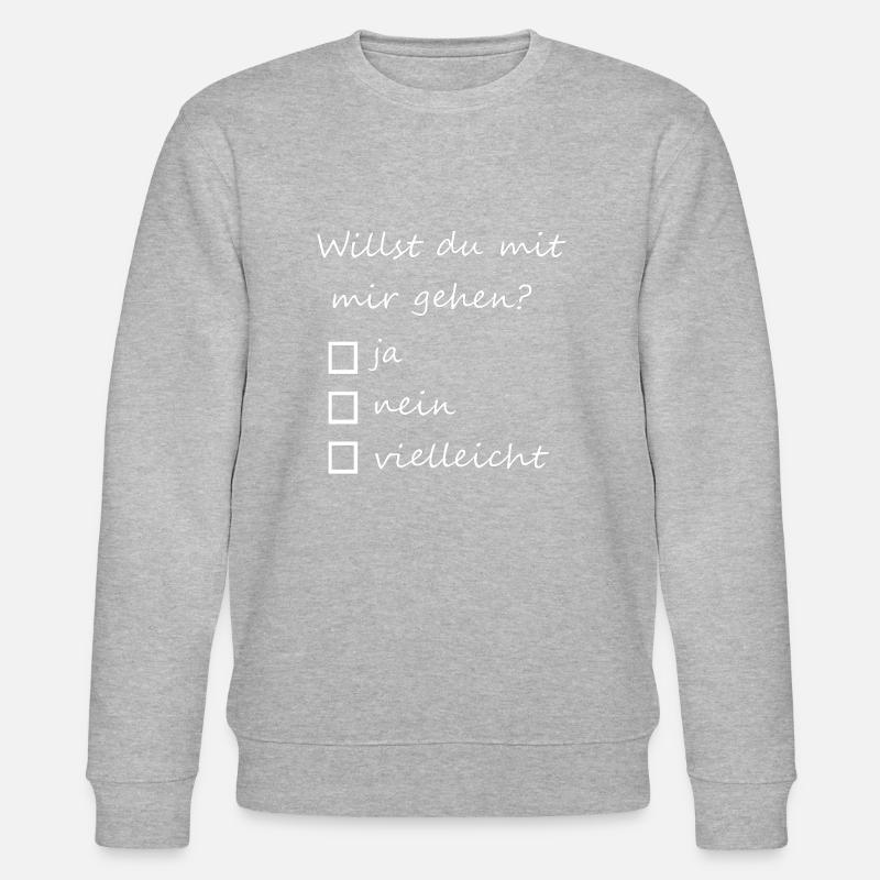 Willst du mit mir gehen ? - Stanley/Stella Unisex Bio-Sweatshirt CHANGER  - Grau meliert