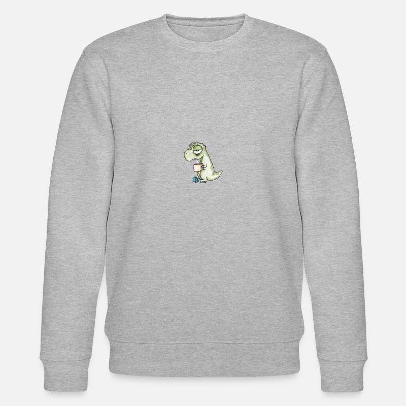 Zombie Dino Geschenk Idee - Stanley/Stella Unisex Bio-Sweatshirt CHANGER  - Grau meliert