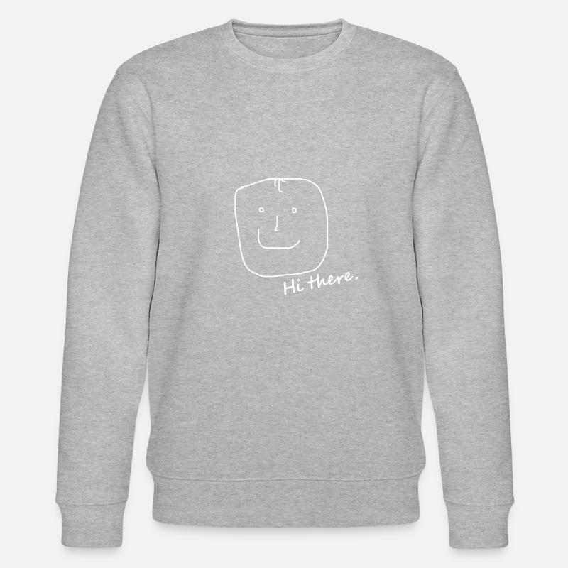 Hi there weiss - Stanley/Stella Unisex Bio-Sweatshirt CHANGER  - Grau meliert