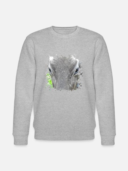 Gråt dyr med 4 bogstaver - Stanley/Stella økologisk unisex-sweatshirt CHANGER  - grå meleret