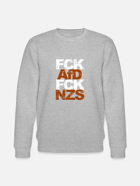FCK AFD FCK NZS - Stanley/Stella Unisex Bio-Sweatshirt CHANGER - Grau meliert