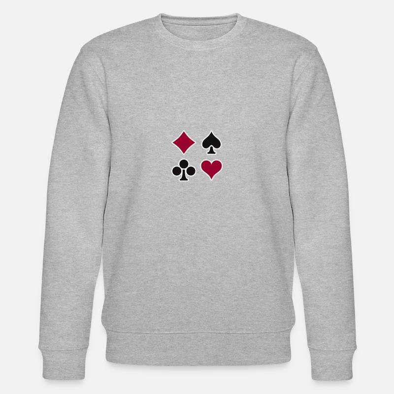 Vérifier pique coeur croix blanche - Sweat bio CHANGER Stanley/Stella Unisexe - gris chiné
