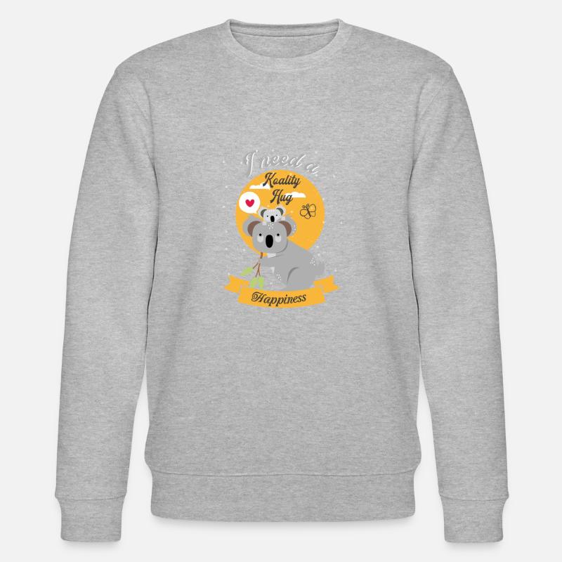 Niedliches Koala Design - Stanley/Stella Unisex Bio-Sweatshirt CHANGER  - Grau meliert