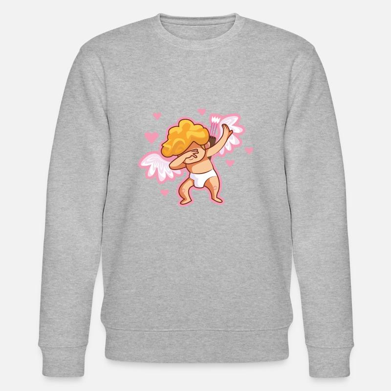 Amor dabbing valentinstag - Stanley/Stella Unisex Bio-Sweatshirt CHANGER  - Grau meliert