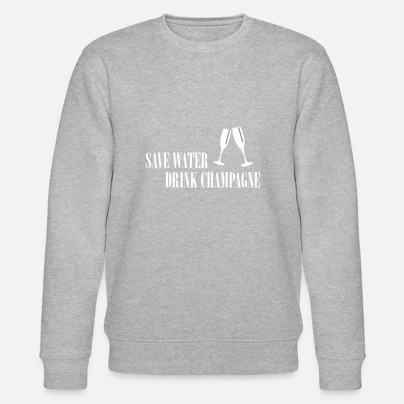 SAVE WATER - DRINK - Stanley/Stella Unisex Bio-Sweatshirt CHANGER  - Grau meliert