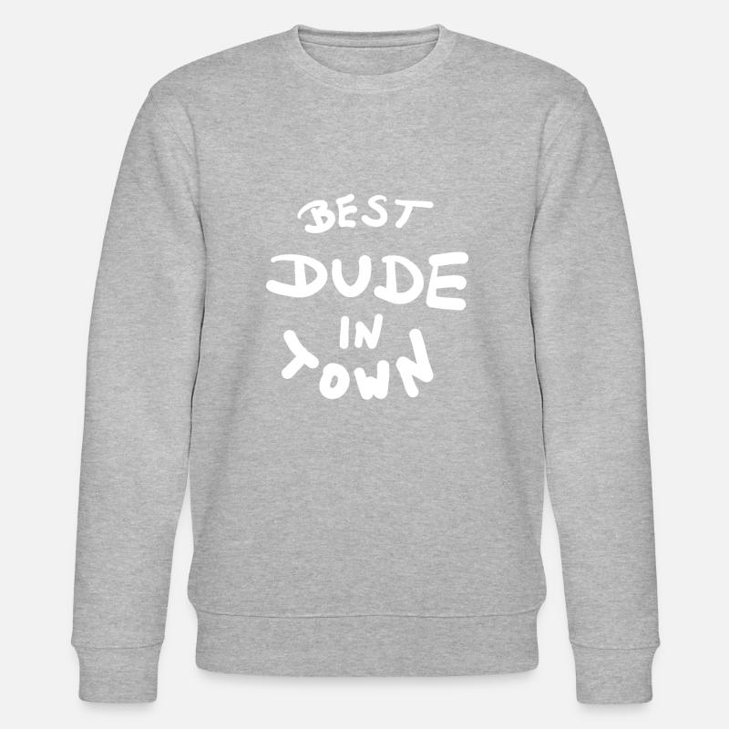 Bester Dude Stadt - Stanley/Stella Unisex Bio-Sweatshirt CHANGER  - Grau meliert