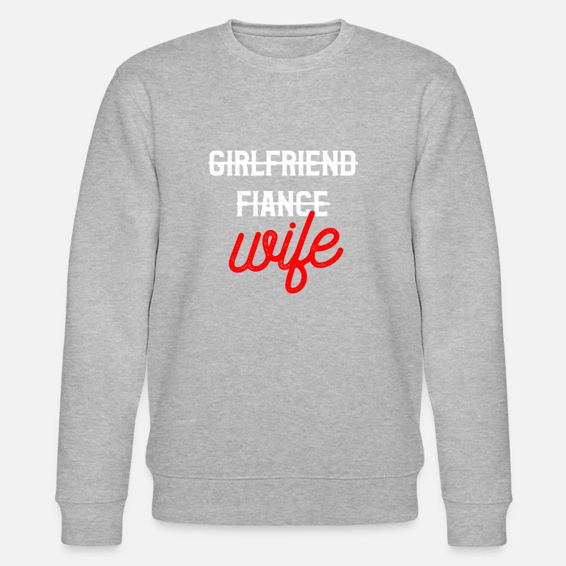 ehefrau spruch - Stanley/Stella Unisex Bio-Sweatshirt CHANGER - Grau meliert