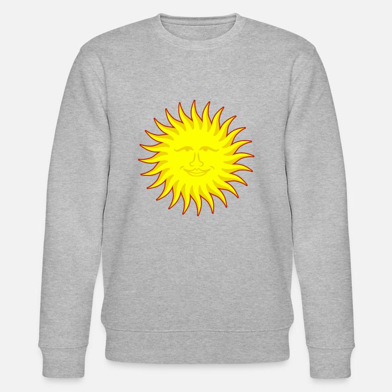 Soleil avec visage - Sweat bio CHANGER Stanley/Stella Unisexe - gris chiné