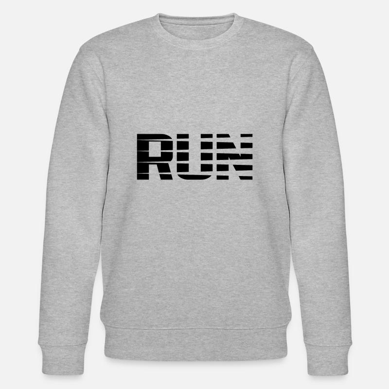 Run lauf - Stanley/Stella Unisex Bio-Sweatshirt CHANGER  - Grau meliert