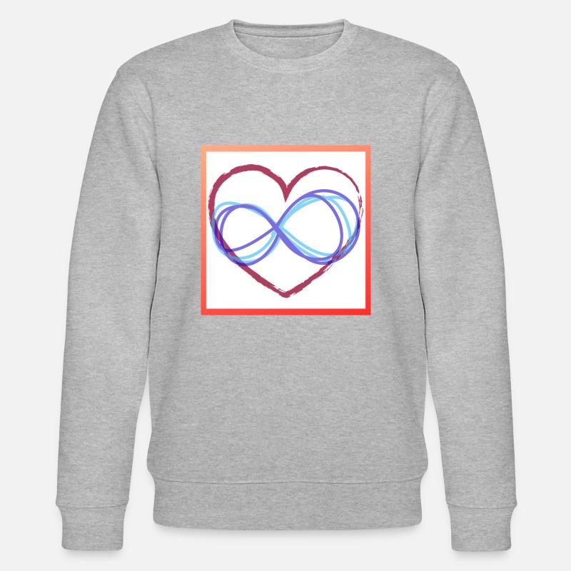 Coeur infini - Sweat bio CHANGER Stanley/Stella Unisexe - gris chiné