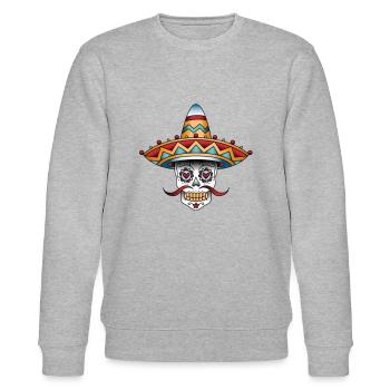 Mexican - Stanley/Stella CHANGER Unisex Organic Sweatshirt - heather grey - Front - Nik (191cm) & Marisol (170cm)