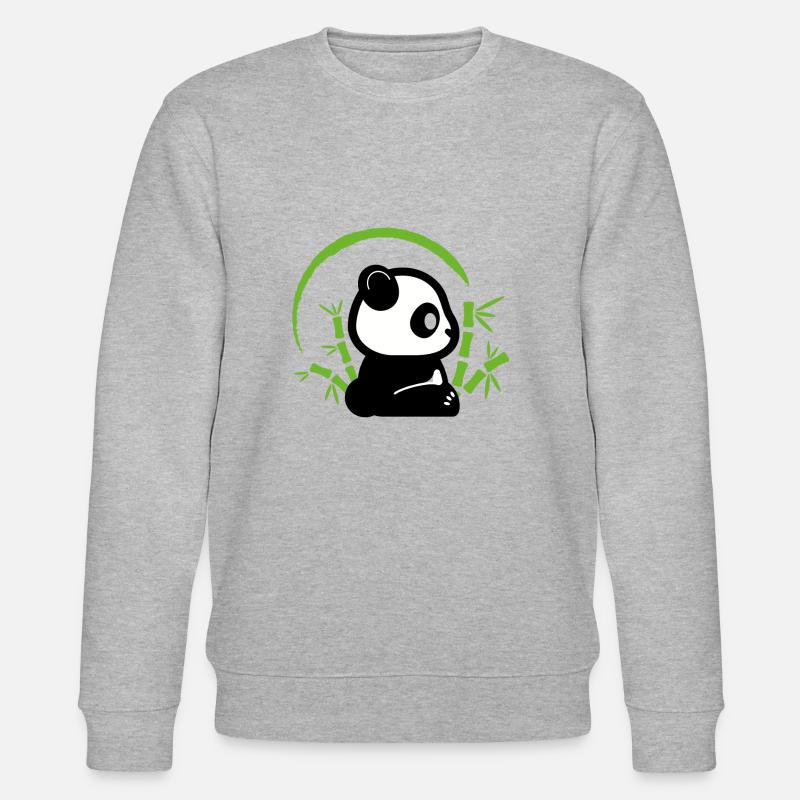 Panda bambou - Sweat bio CHANGER Stanley/Stella Unisexe - gris chiné