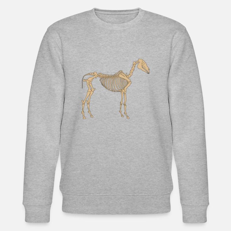 Chevaux squelette os squelette - Sweat bio CHANGER Stanley/Stella Unisexe - gris chiné