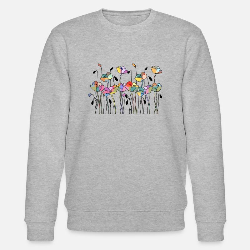 Blumen - Stanley/Stella Unisex Bio-Sweatshirt CHANGER  - Grau meliert