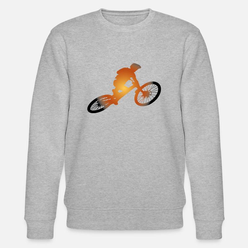 Downhill Mountainbike MTB Mountain - Stanley/Stella Unisex Bio-Sweatshirt CHANGER - Grau meliert