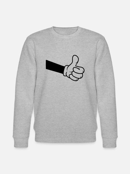 Conferma OK Comic Hand - Felpa ecologica unisex CHANGER di Stanley/Stella - grigio melange