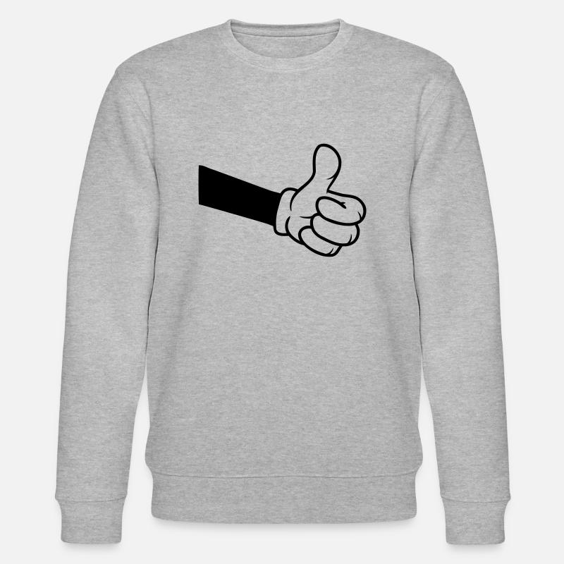 Confirm OK Comic Hand - Stanley/Stella CHANGER Unisex Organic Sweatshirt - heather grey