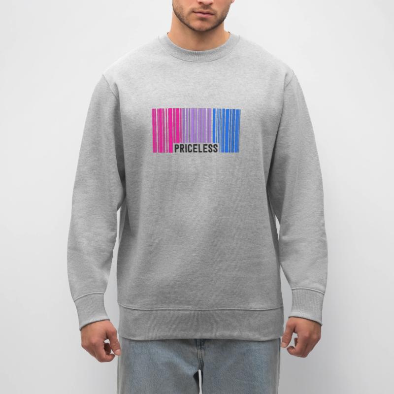 Priceless Bisexual Pride Barcode Subtle Bi Flag Stanley/Stella CHANGER Unisex Organic Sweatshirt