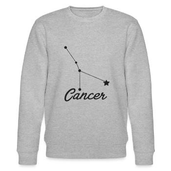Sternzeichen Krebs - Tierkreiszeichen - Stanley/Stella Unisex Bio-Sweatshirt CHANGER  - Grau meliert - Vorne - Nik (191cm) & Marisol (170cm)