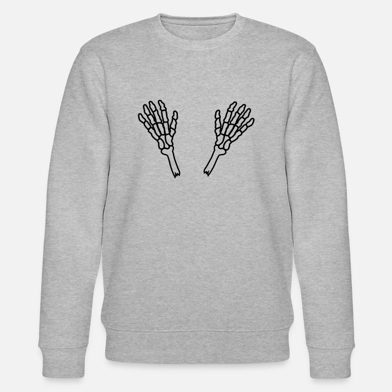 Skeleton Hands 2 Arms - Stanley/Stella CHANGER Unisex Organic Sweatshirt - heather grey