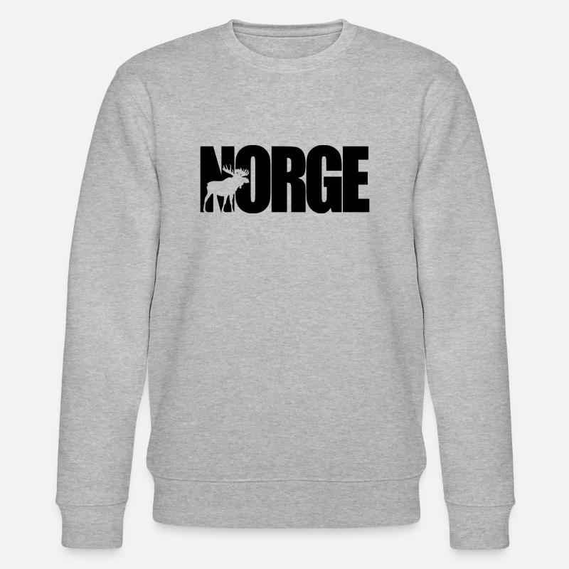 Norwegen Elch - Stanley/Stella Unisex Bio-Sweatshirt CHANGER  - Grau meliert